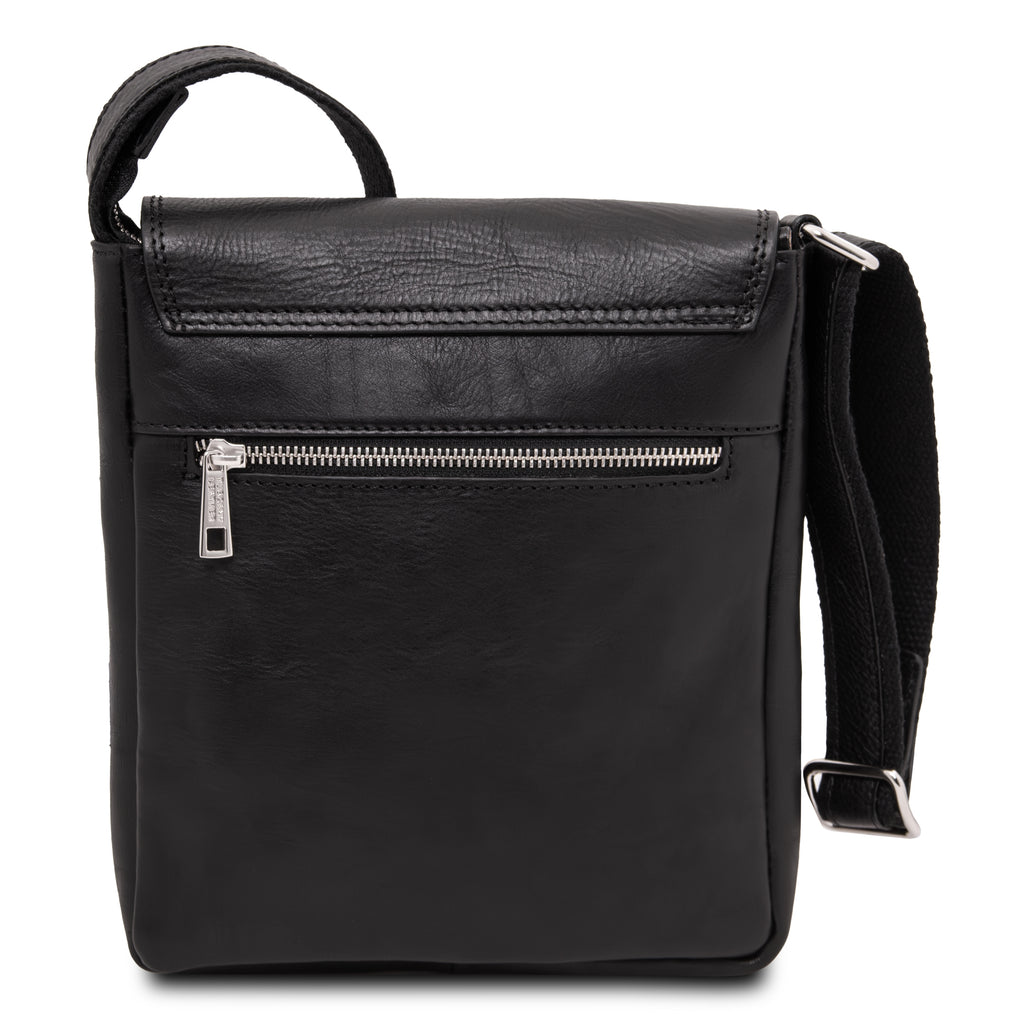 Sac bandoulière homme JIMMY cuir pleine fleur poche frontale