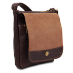 Sac bandoulière homme JIMMY cuir pleine fleur poche frontale