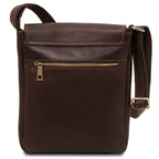 Sac bandoulière homme JIMMY cuir pleine fleur poche frontale
