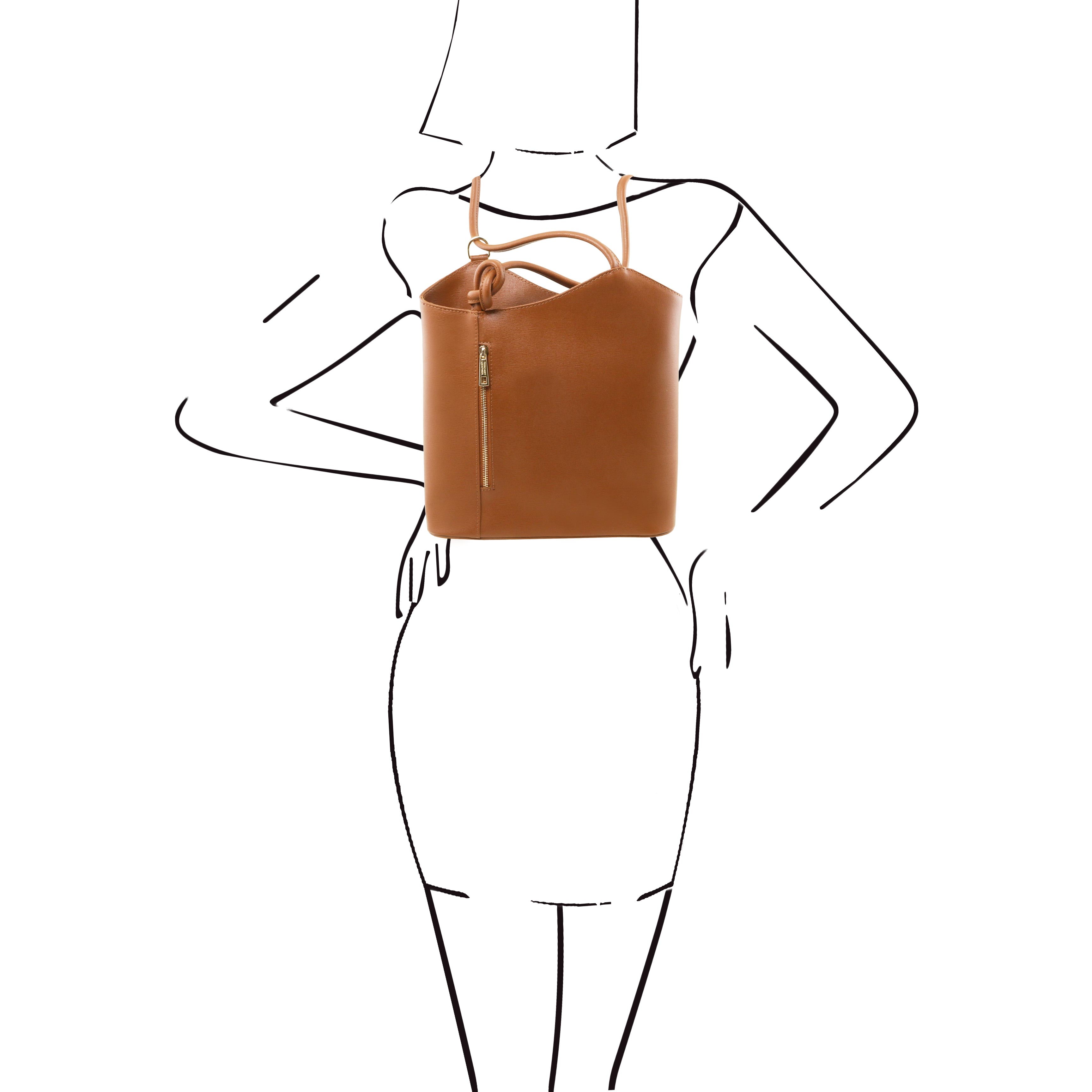 Patty - Sac cabas convertible en cuir Saffiano