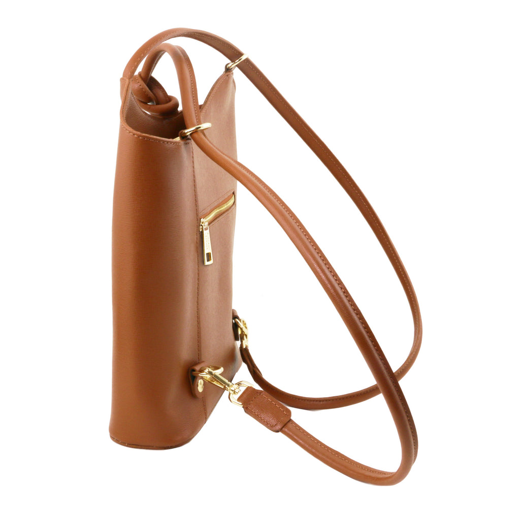 Patty - Sac cabas convertible en cuir Saffiano