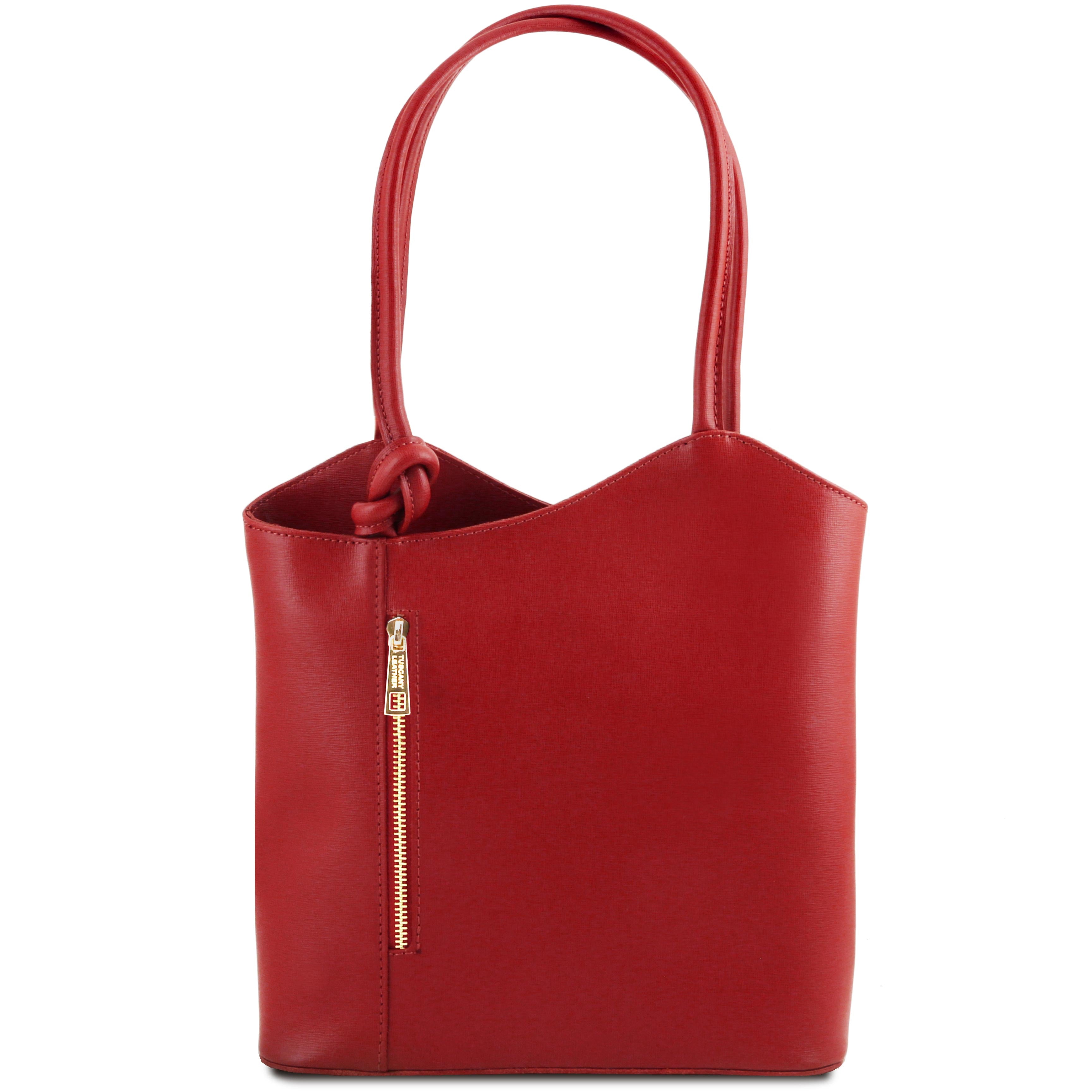 Patty - Sac cabas convertible en cuir Saffiano