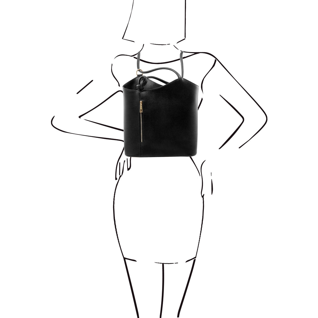 Patty - Sac cabas convertible en cuir Saffiano