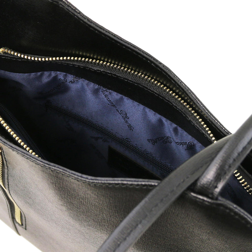 Patty - Sac cabas convertible en cuir Saffiano