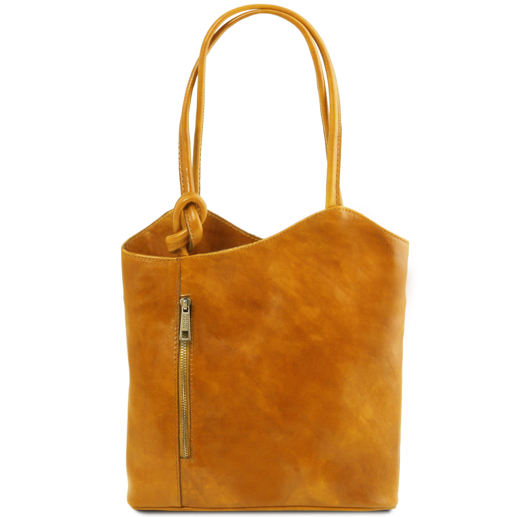 PATTY — Sac convertible cuir pleine fleur italien