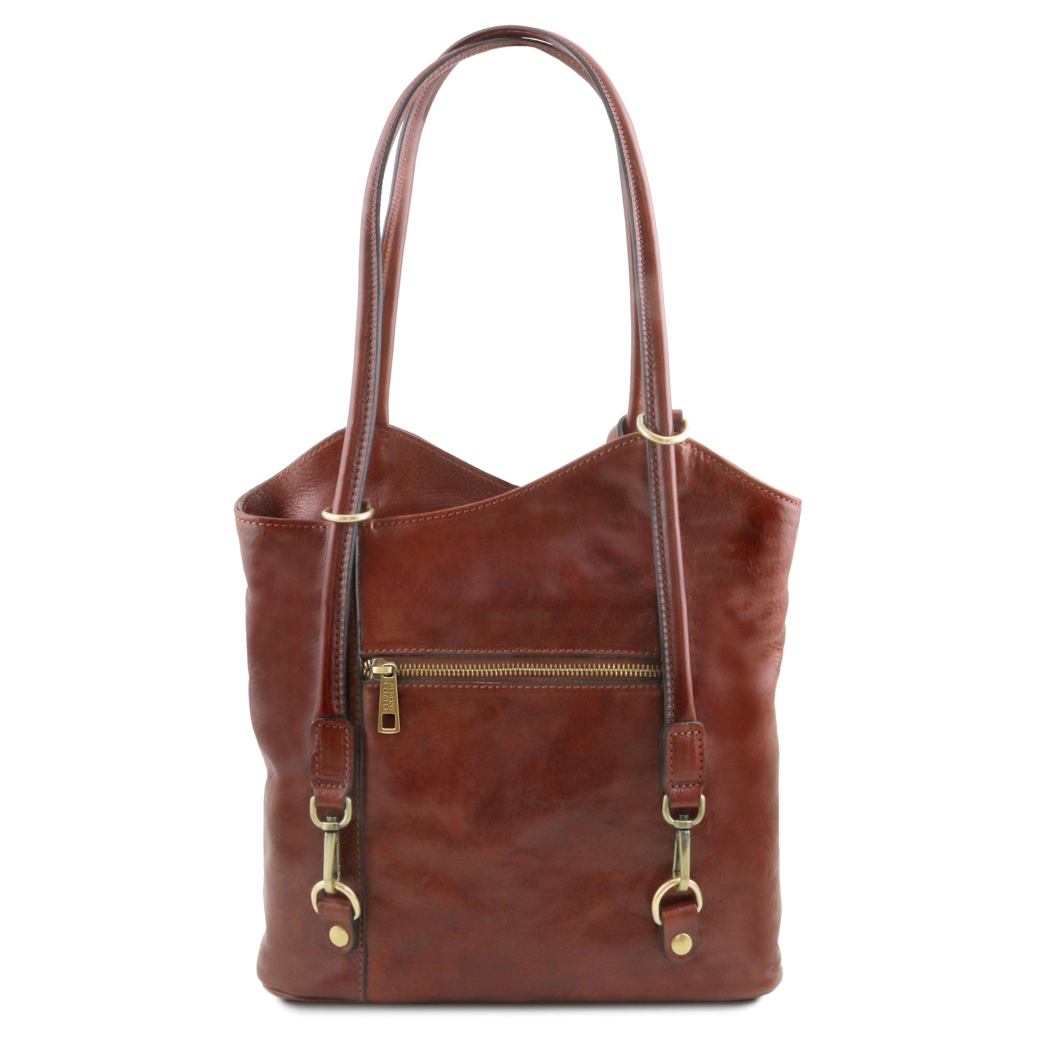 PATTY — Sac convertible cuir pleine fleur italien