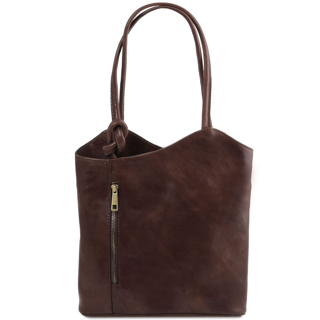 PATTY — Sac convertible cuir pleine fleur italien