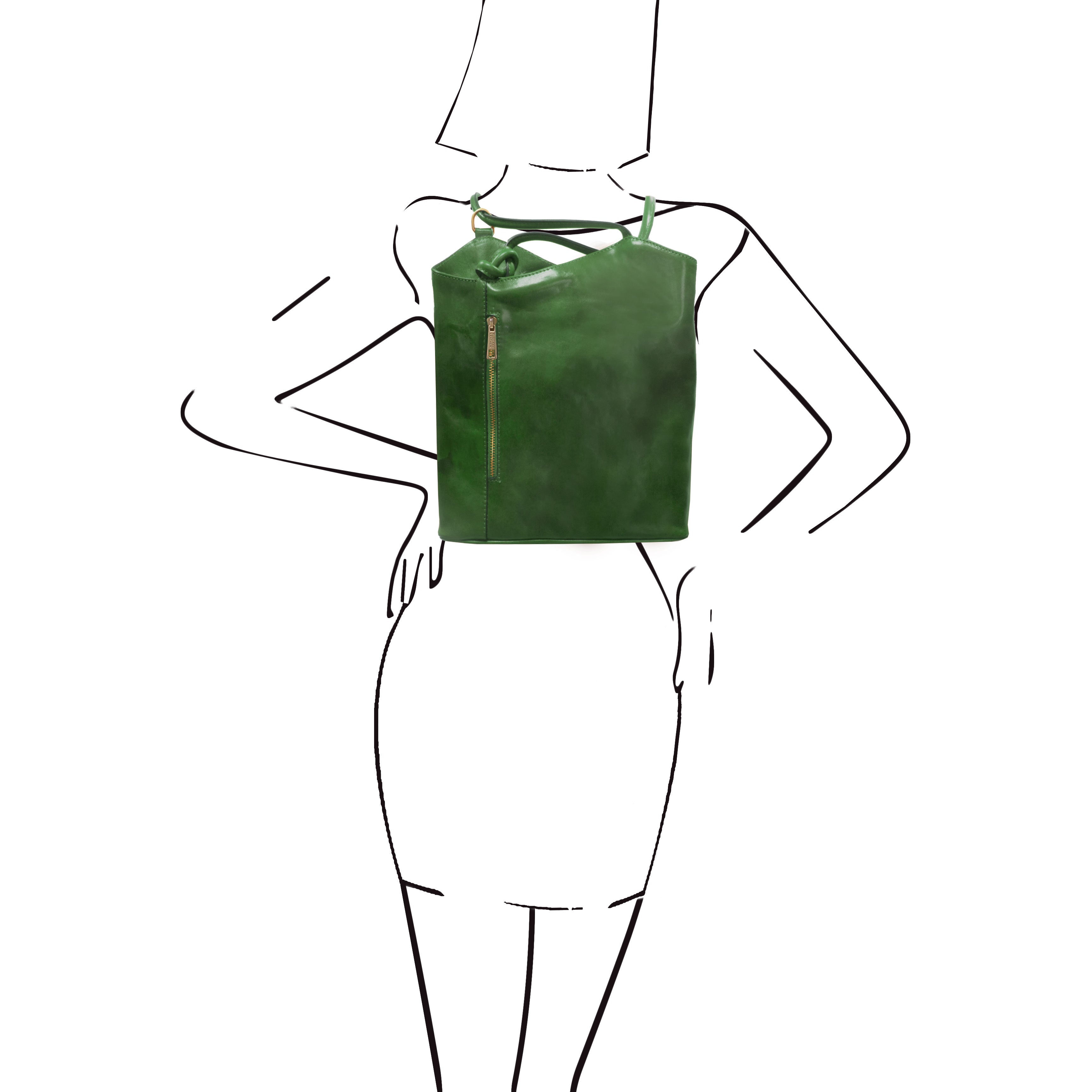 PATTY — Sac convertible cuir pleine fleur italien