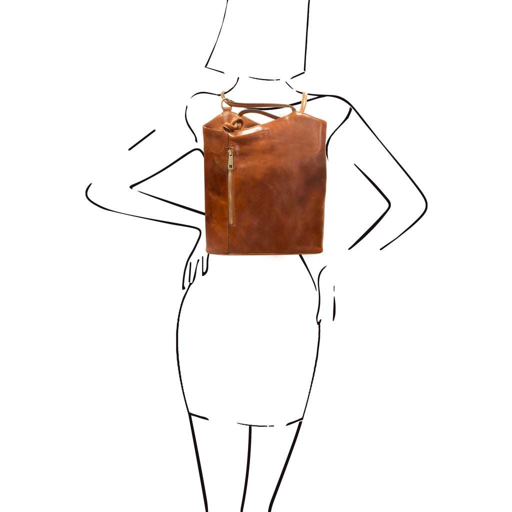 PATTY — Sac convertible cuir pleine fleur italien