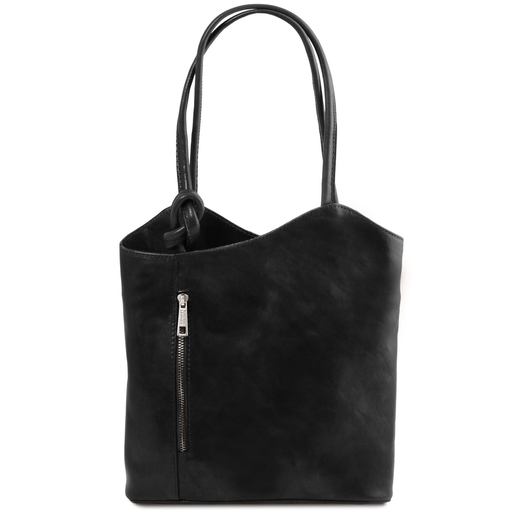 PATTY — Sac convertible cuir pleine fleur italien