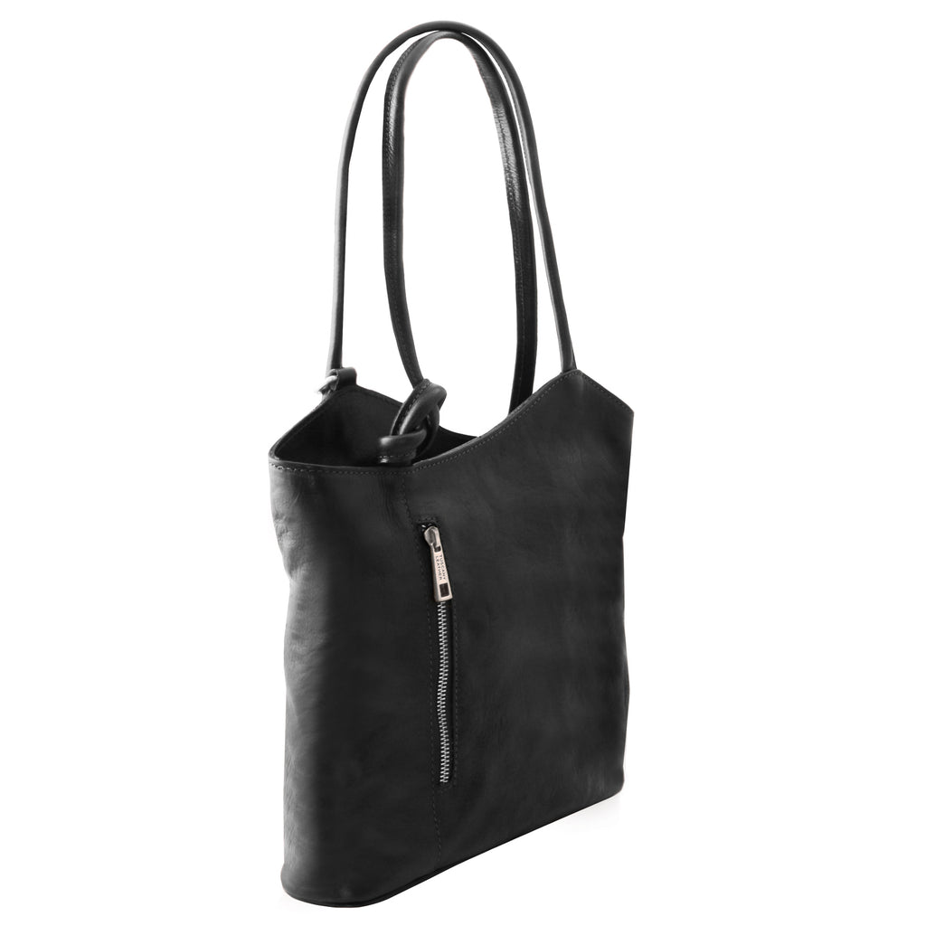 PATTY — Sac convertible cuir pleine fleur italien