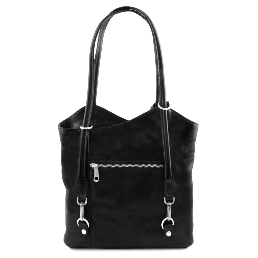 PATTY — Sac convertible cuir pleine fleur italien