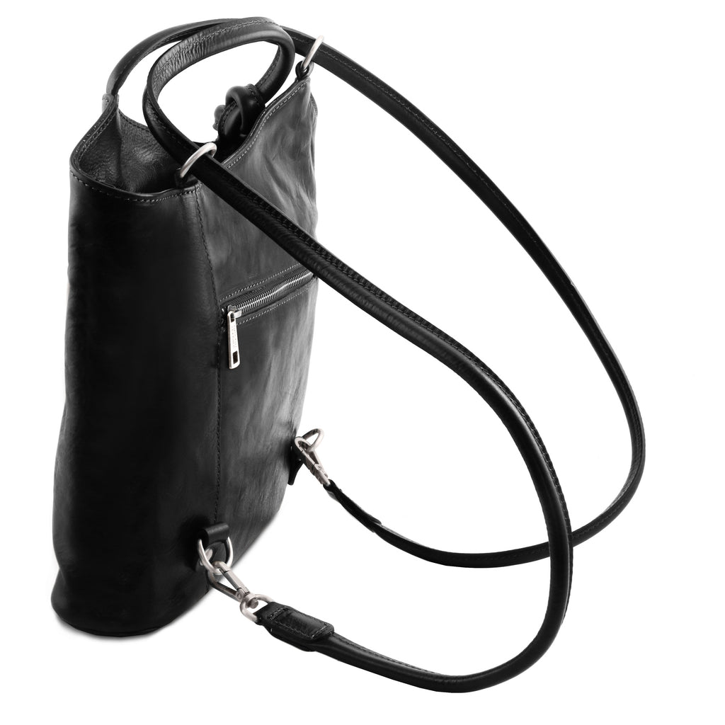 PATTY — Sac convertible cuir pleine fleur italien