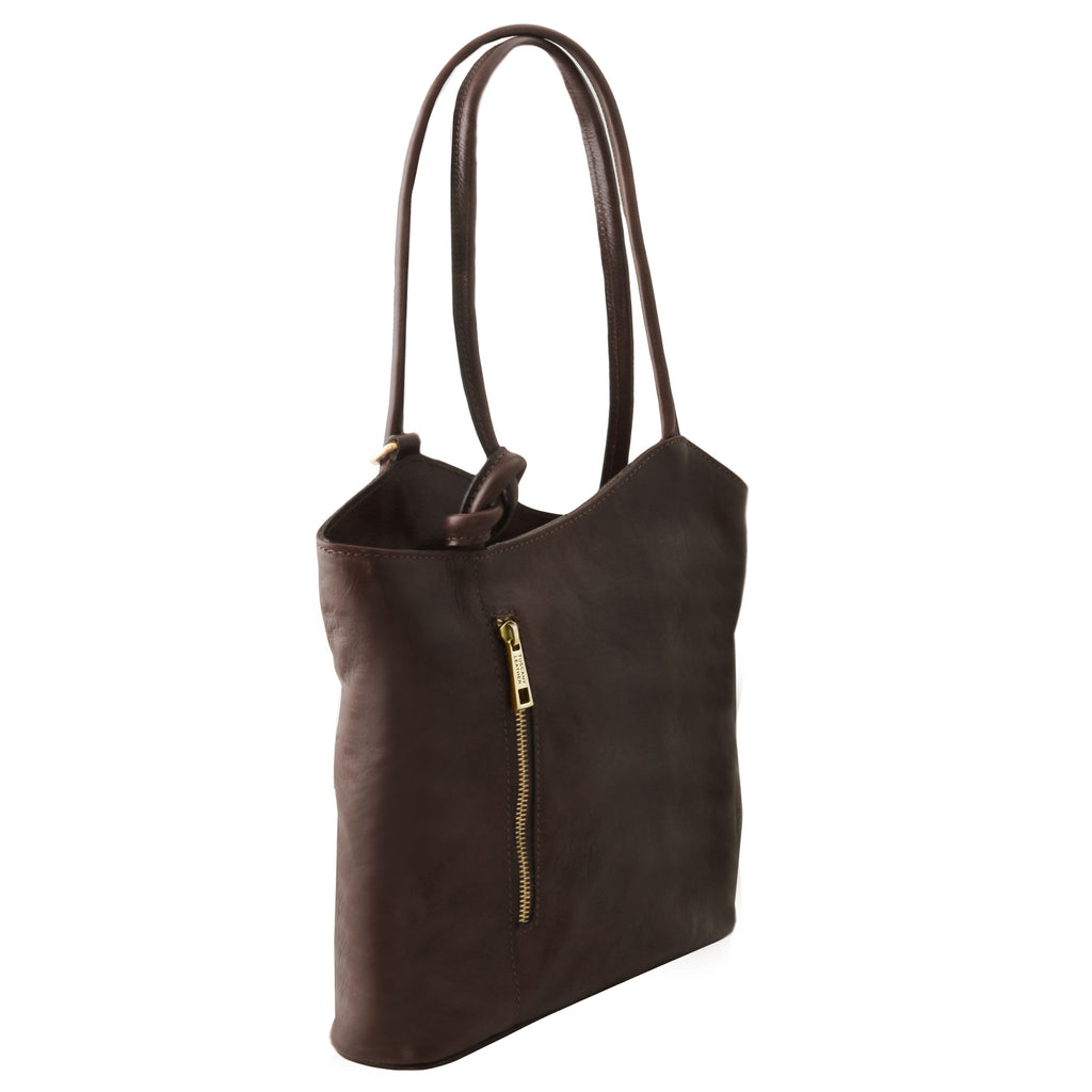 PATTY — Sac convertible cuir pleine fleur italien