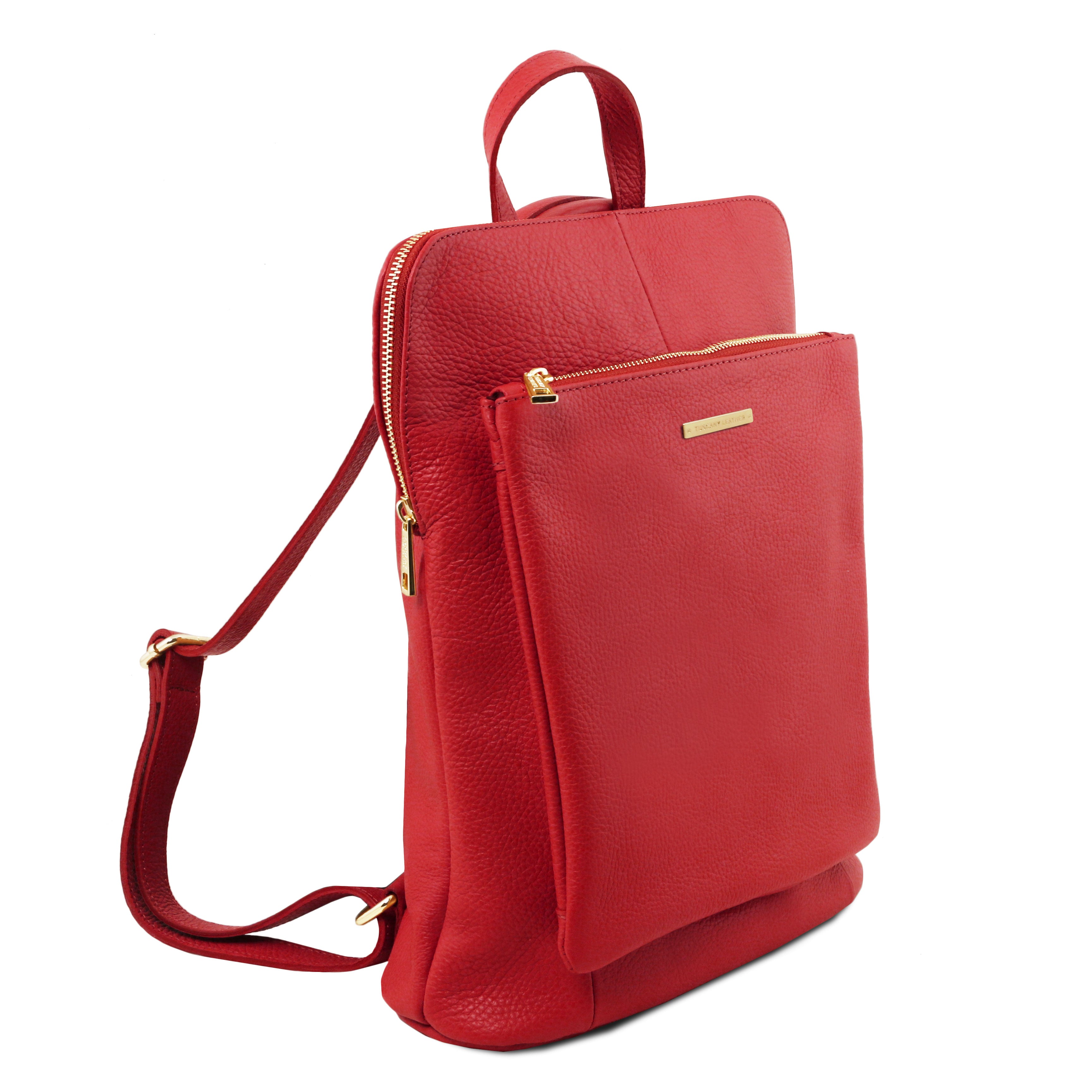 VARENNA — Sac à dos organisé en cuir grainé