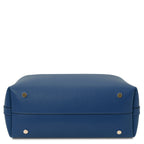 Sac seau femme CLIO structuré en cuir véritable à fermoir bijou