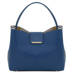 Sac seau femme CLIO structuré en cuir véritable à fermoir bijou