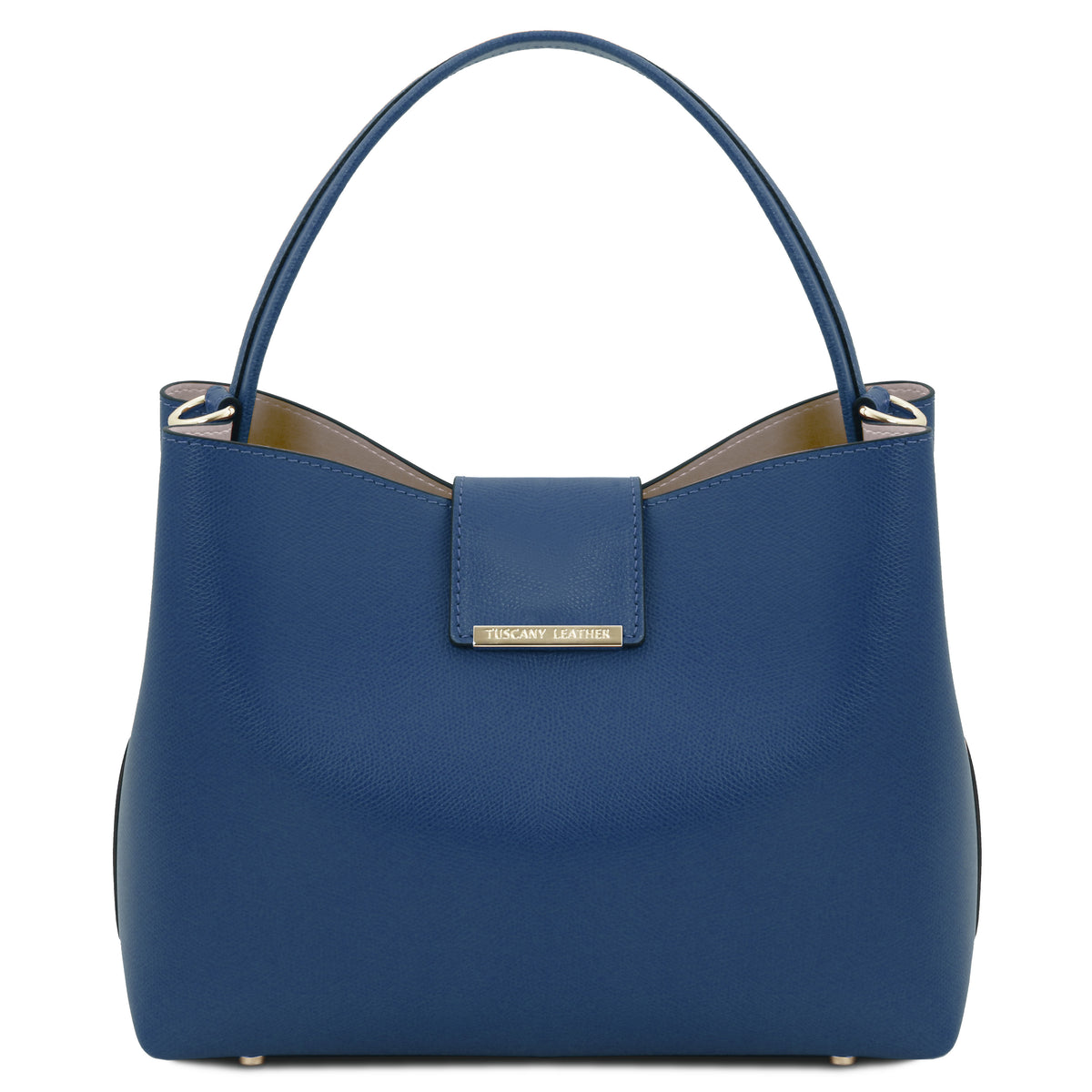 Sac seau femme CLIO structuré en cuir véritable à fermoir bijou