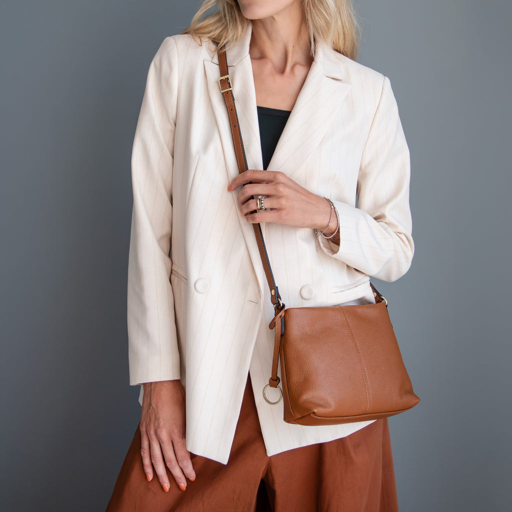 NORA — Sac bandoulière en cuir grainé