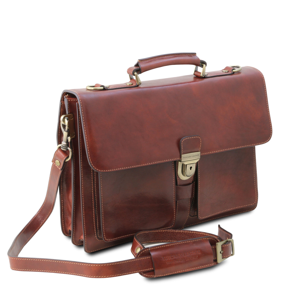 Cartable homme cuir pleine fleur 3 compartiments ASSISI