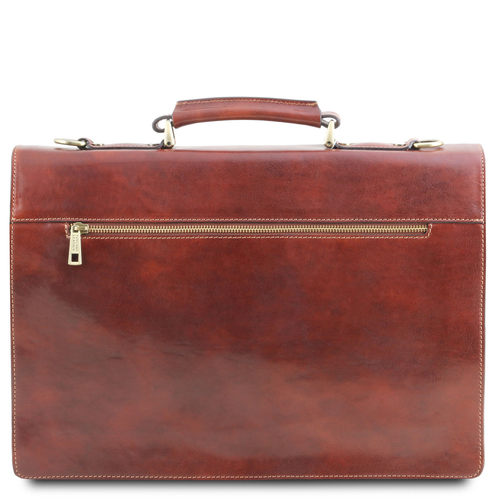 Cartable homme cuir pleine fleur 3 compartiments ASSISI
