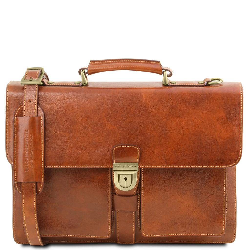Cartable homme cuir pleine fleur 3 compartiments ASSISI