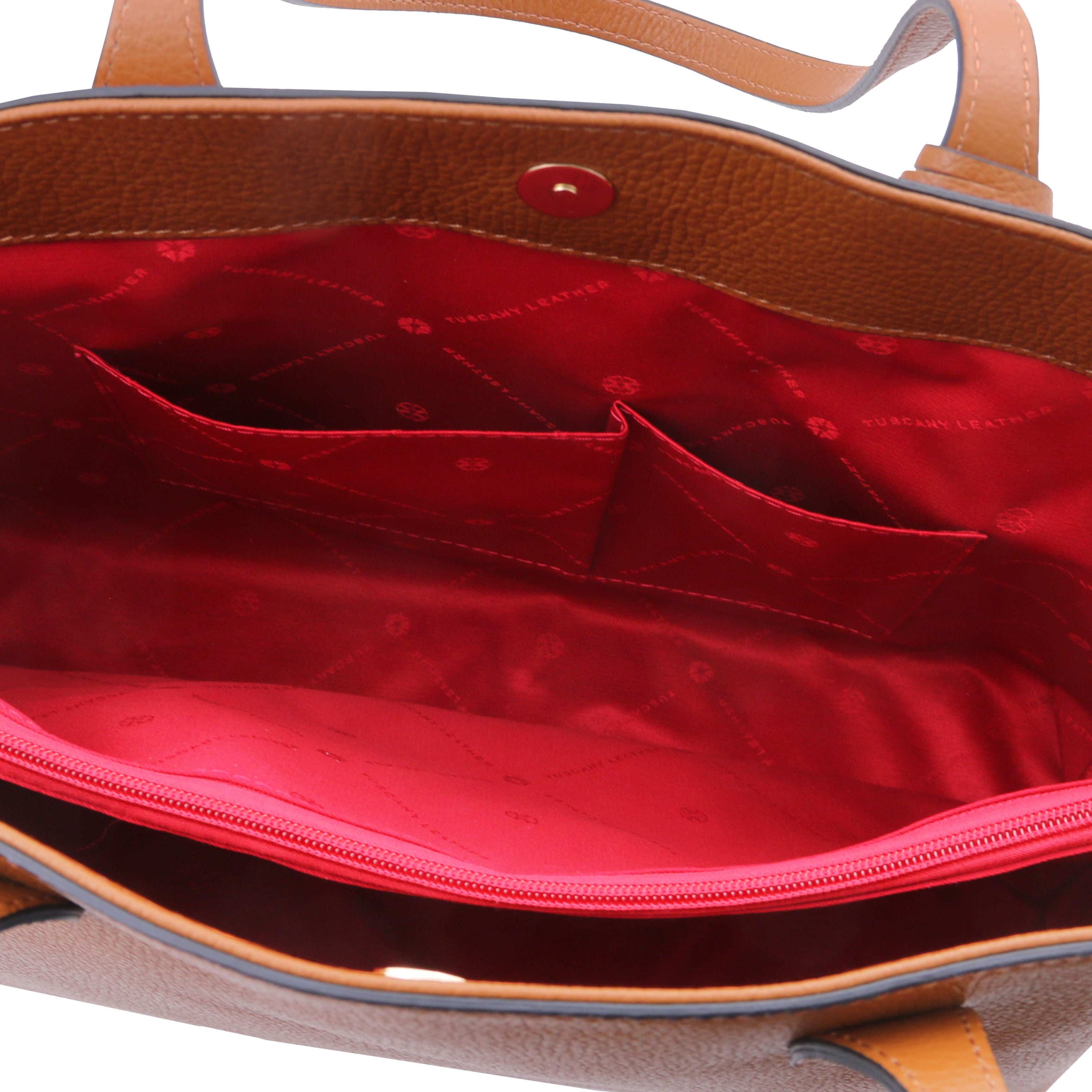 AVENZA — Sac shopper en cuir grainé à 2 compartiments