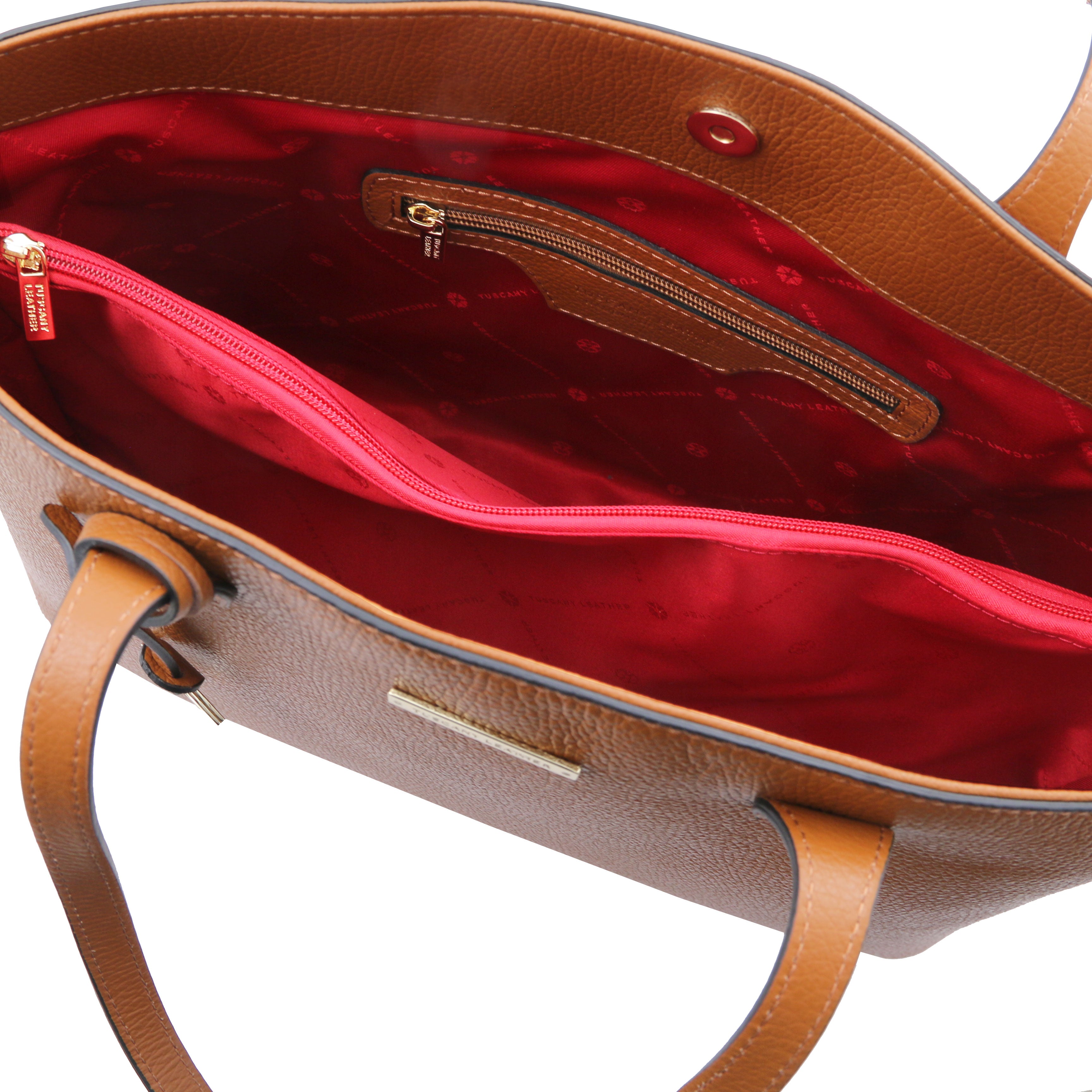 AVENZA — Sac shopper en cuir grainé à 2 compartiments