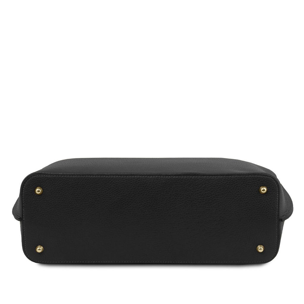 AVENZA — Sac shopper en cuir grainé à 2 compartiments