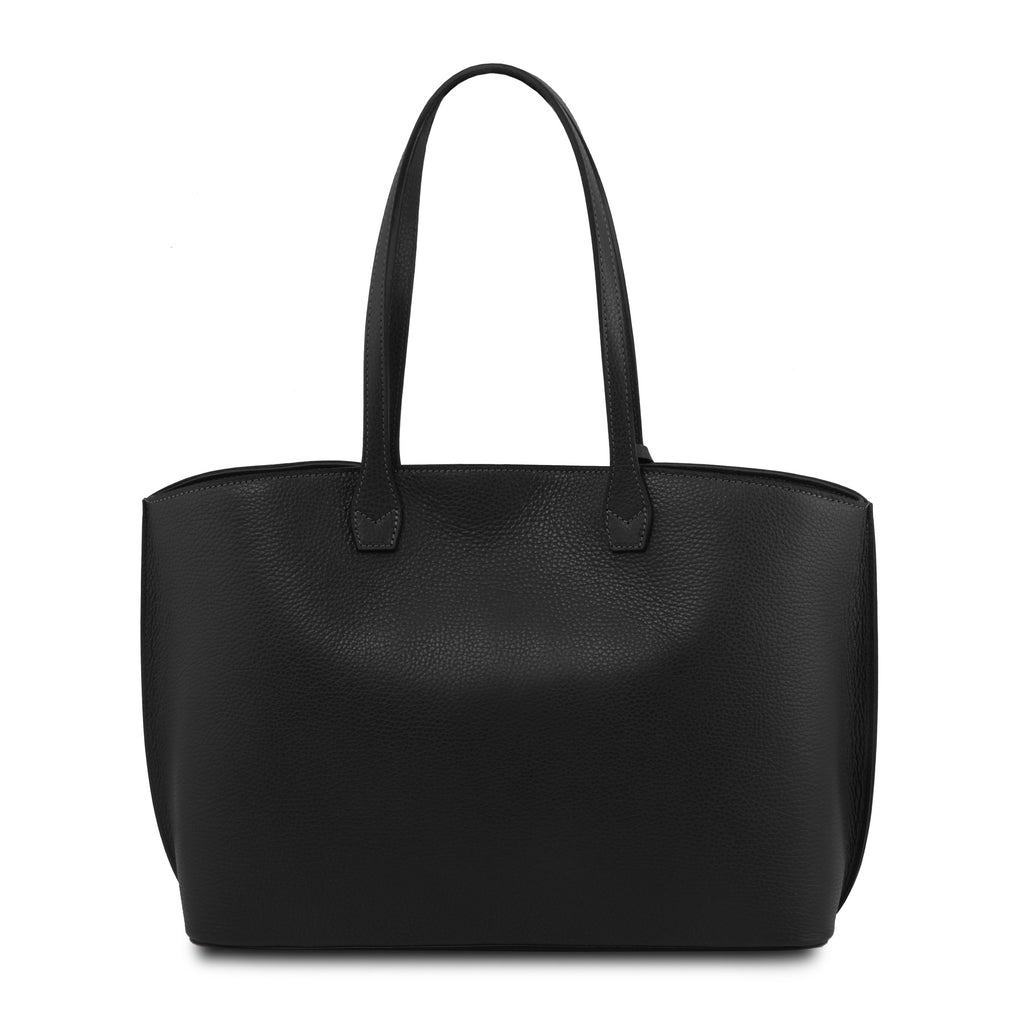 AVENZA — Sac shopper en cuir grainé à 2 compartiments
