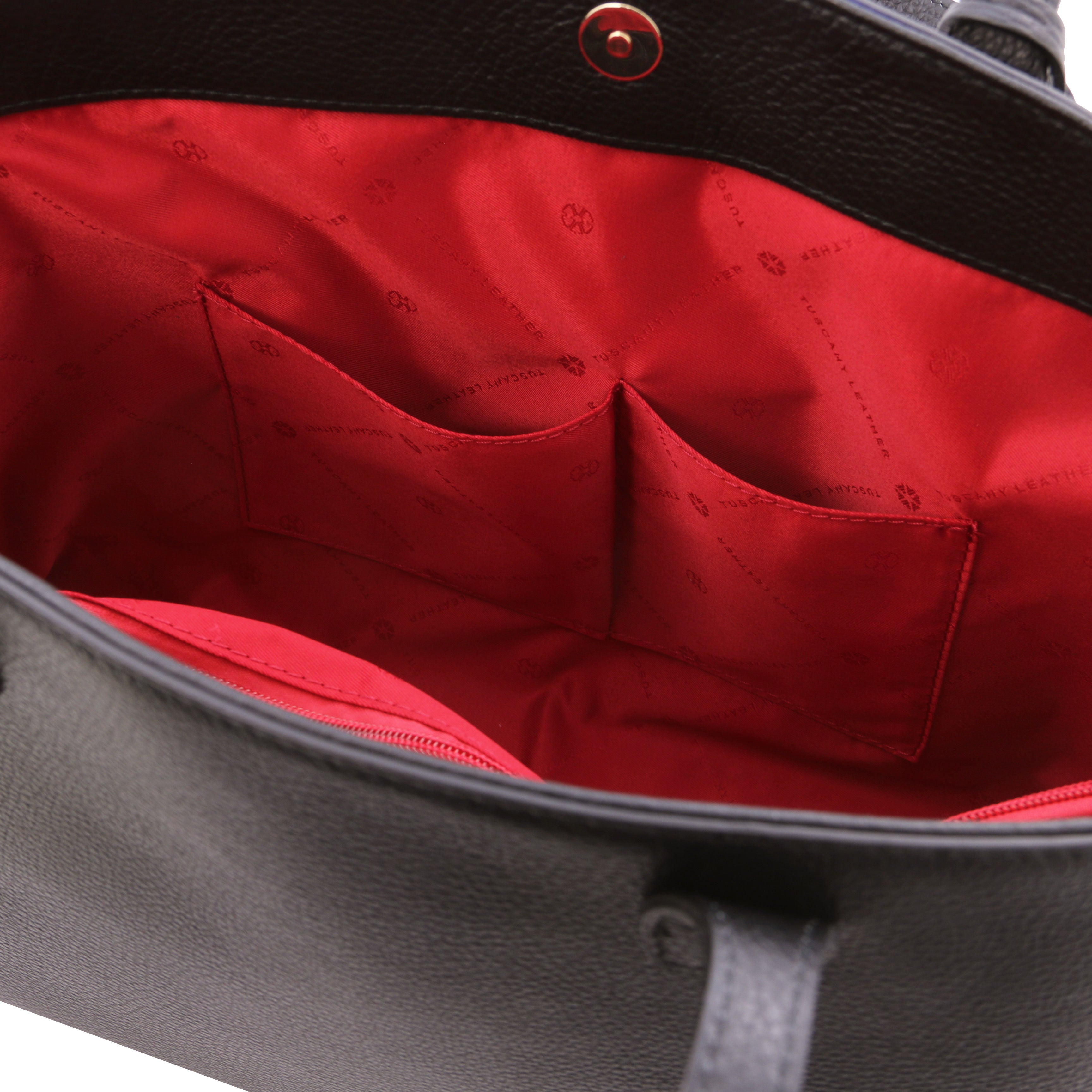 AVENZA — Sac shopper en cuir grainé à 2 compartiments
