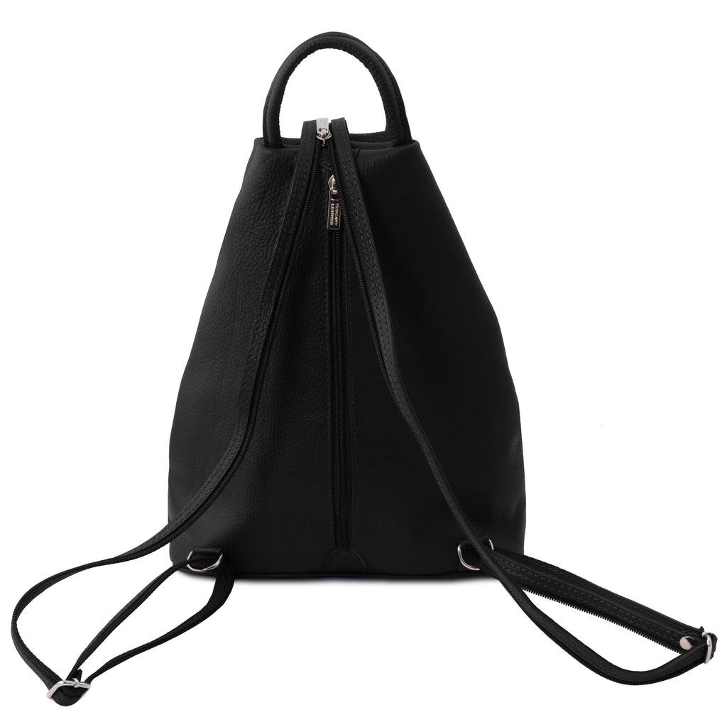 Sac à dos femme SHANGHAI souple en cuir véritable forme arrondie