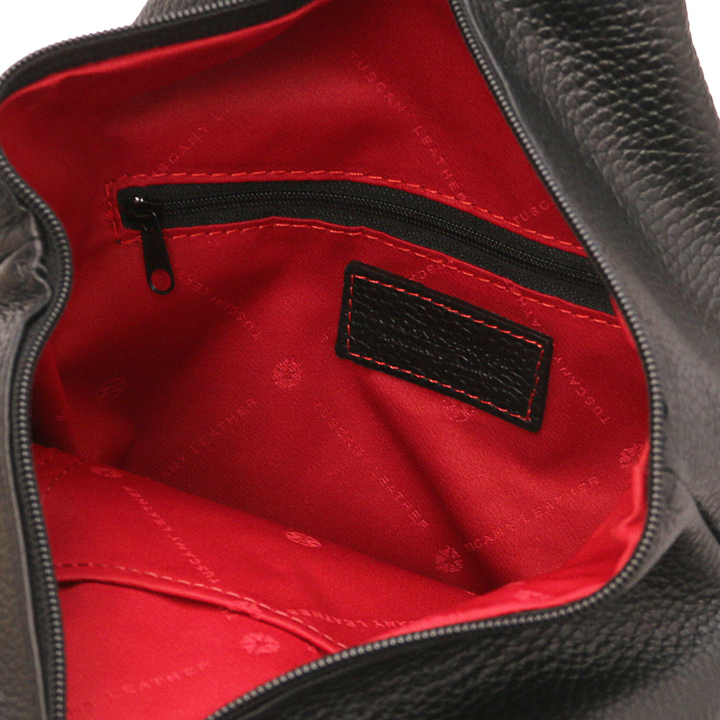 Sac à dos femme SHANGHAI souple en cuir véritable forme arrondie