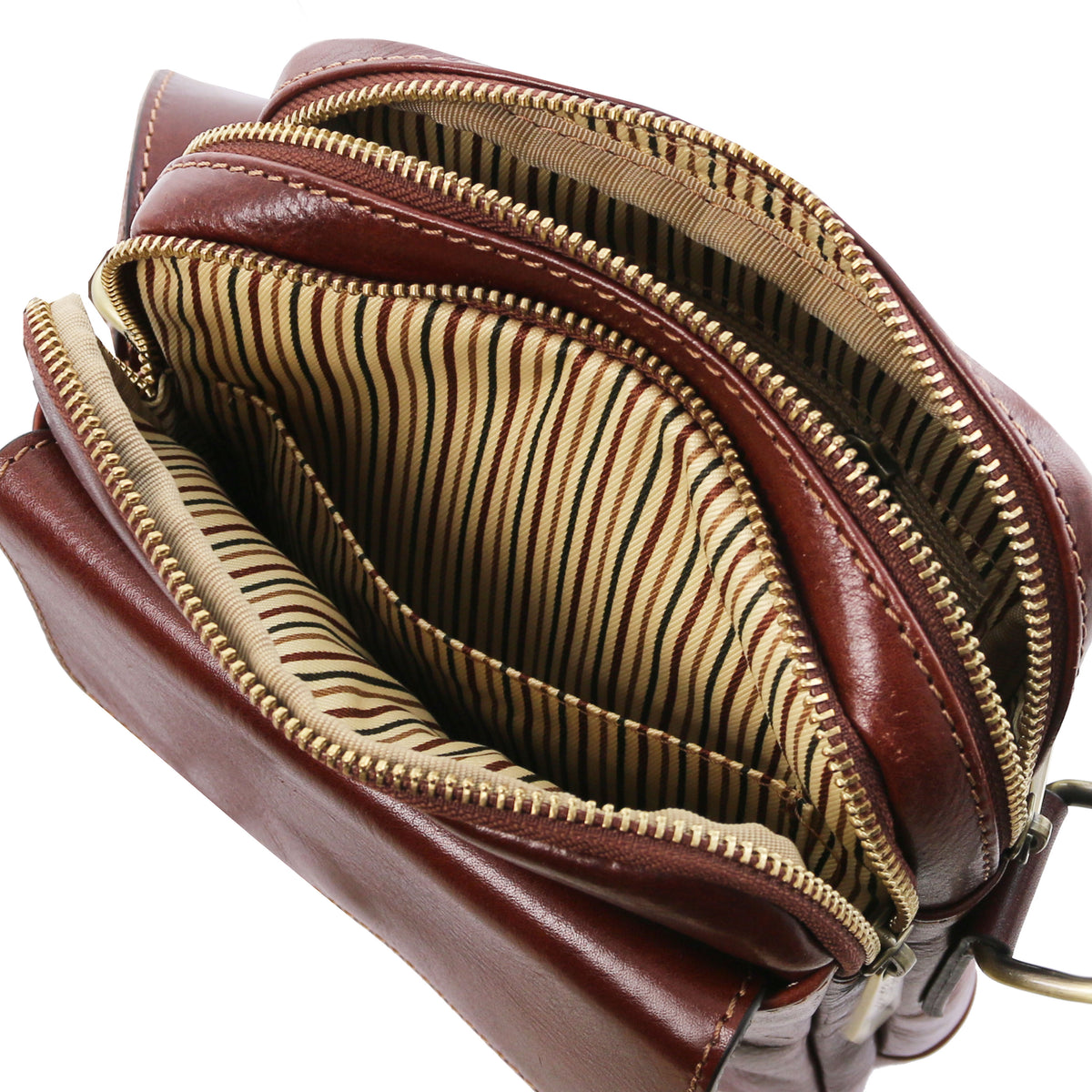 Sac bandoulière homme LARRY cuir pleine fleur 2 compartiments