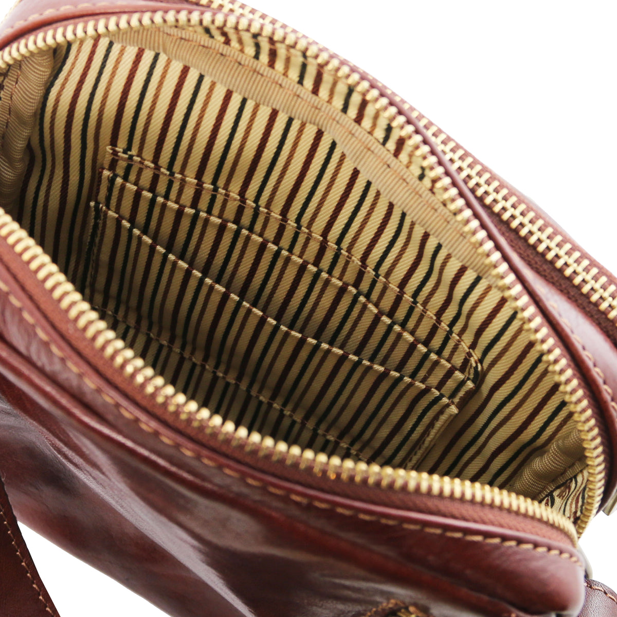 Sac bandoulière homme LARRY cuir pleine fleur 2 compartiments