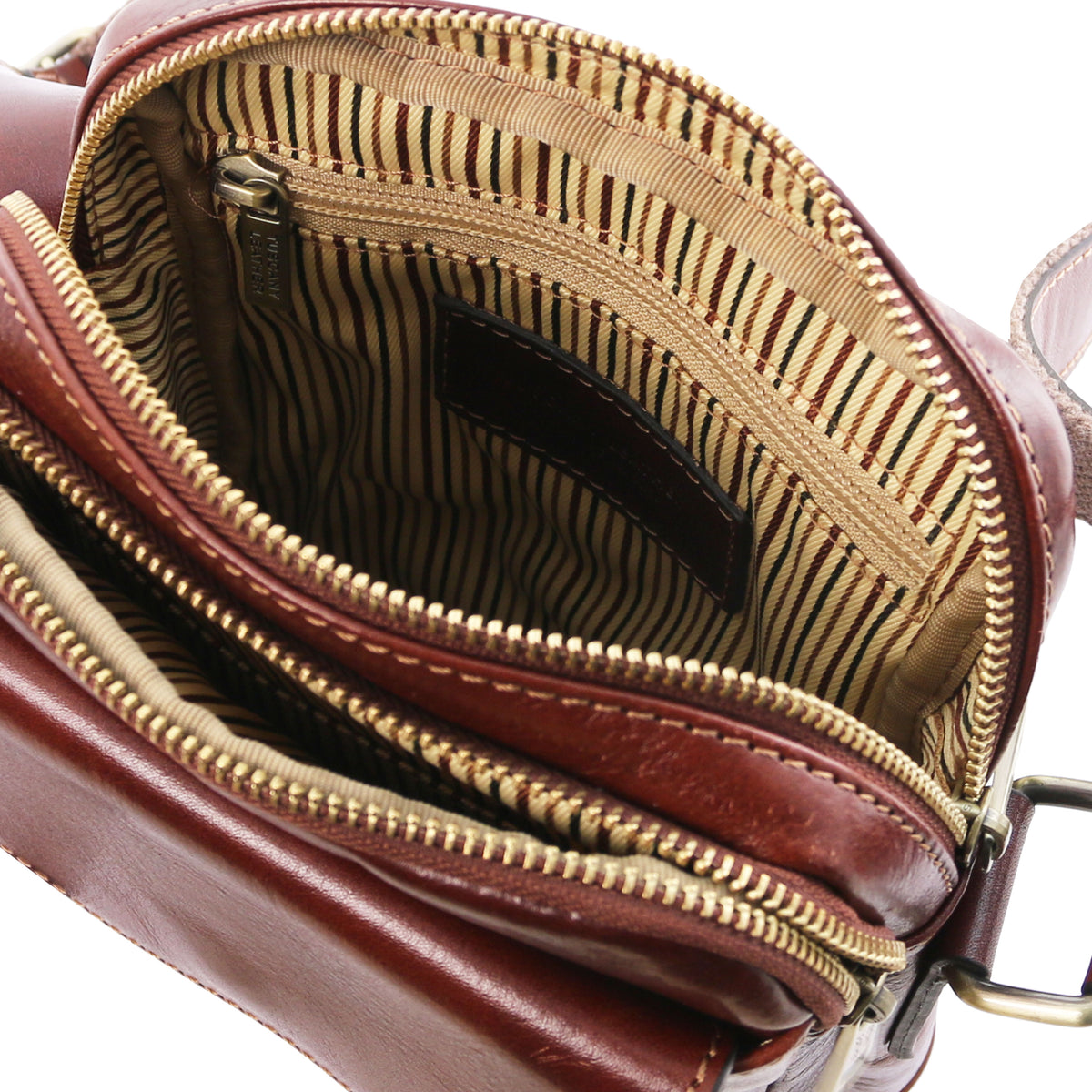 Sac bandoulière homme LARRY cuir pleine fleur 2 compartiments