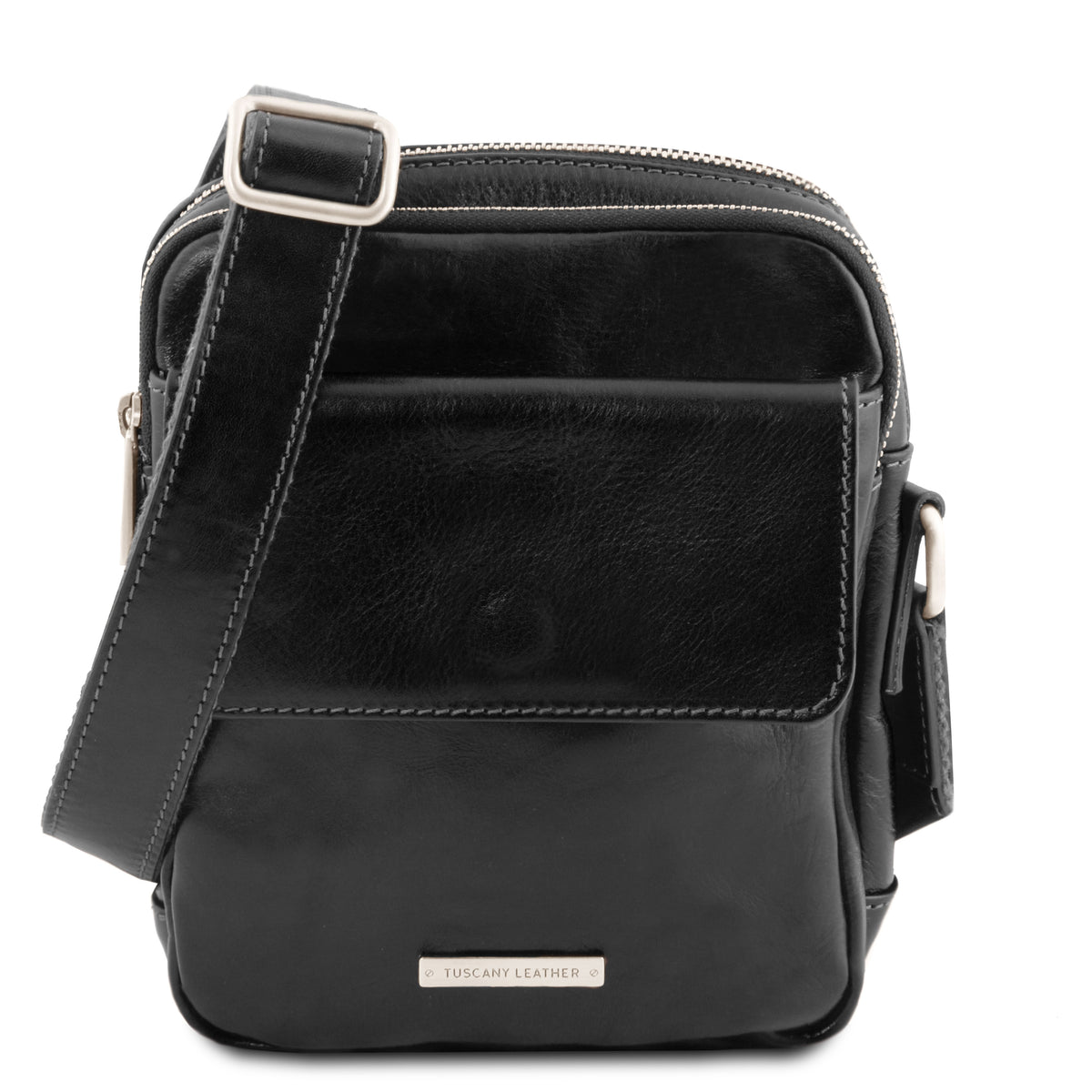 Sac bandoulière homme LARRY cuir pleine fleur 2 compartiments