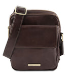 Sac bandoulière homme LARRY cuir pleine fleur 2 compartiments