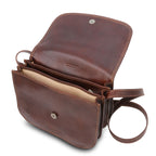 GRETA — Sac saddle en cuir pleine fleur italien