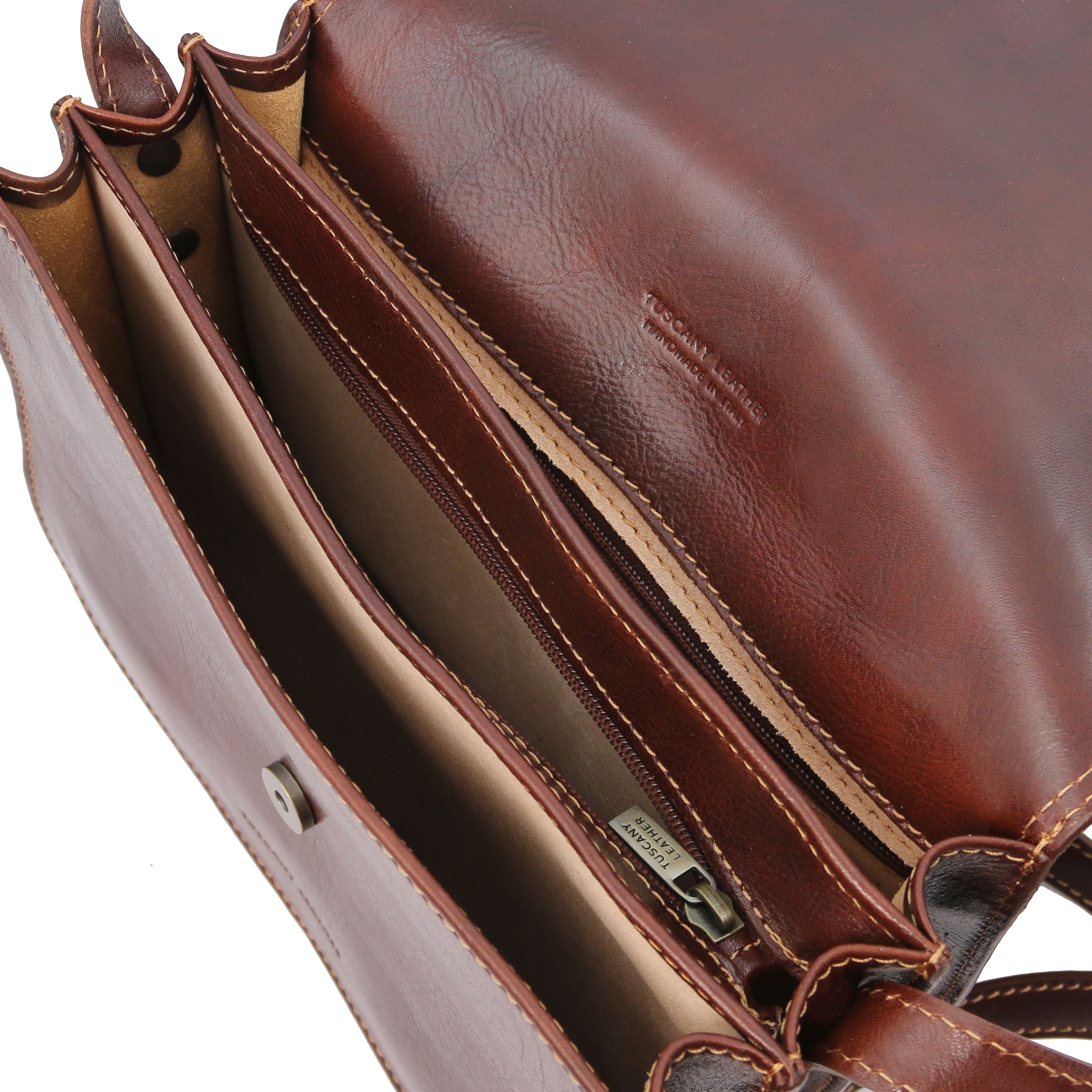 GRETA — Sac saddle en cuir pleine fleur italien