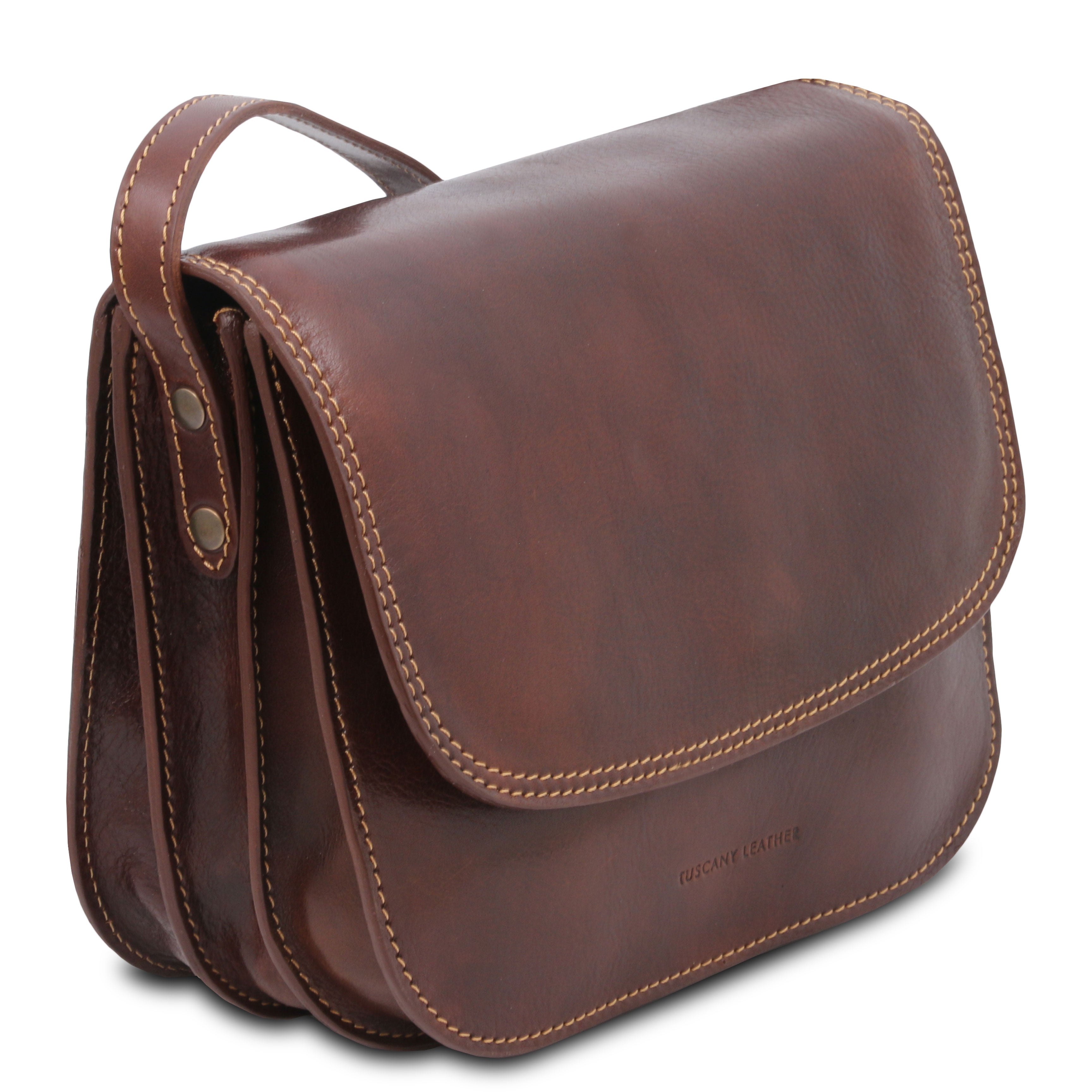 GRETA — Sac saddle en cuir pleine fleur italien Image secondaire du produit