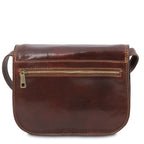 GRETA — Sac saddle en cuir pleine fleur italien