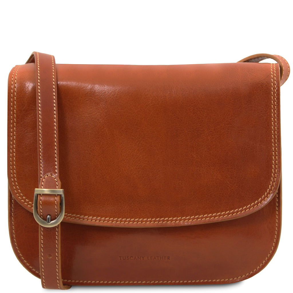 GRETA — Sac saddle en cuir pleine fleur italien