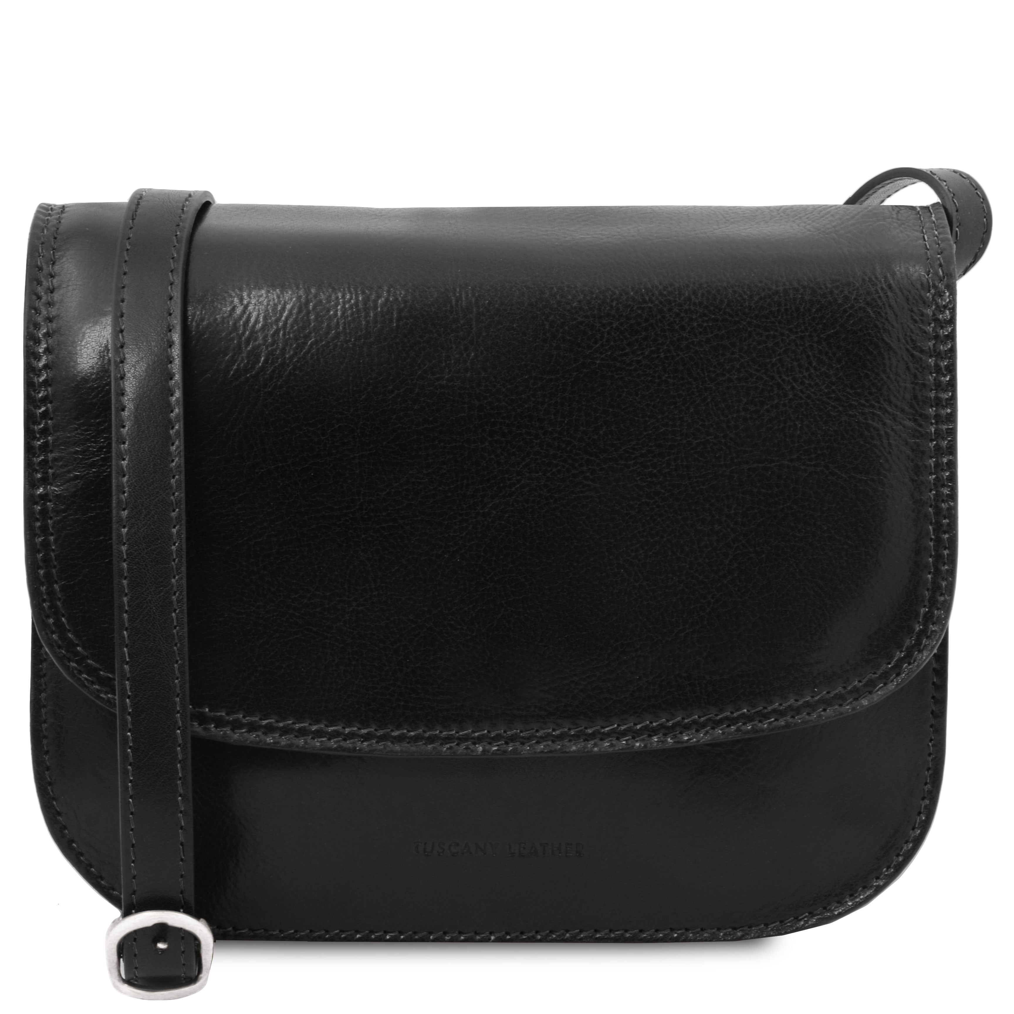 GRETA — Sac saddle en cuir pleine fleur italien