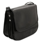 GRETA — Sac saddle en cuir pleine fleur italien