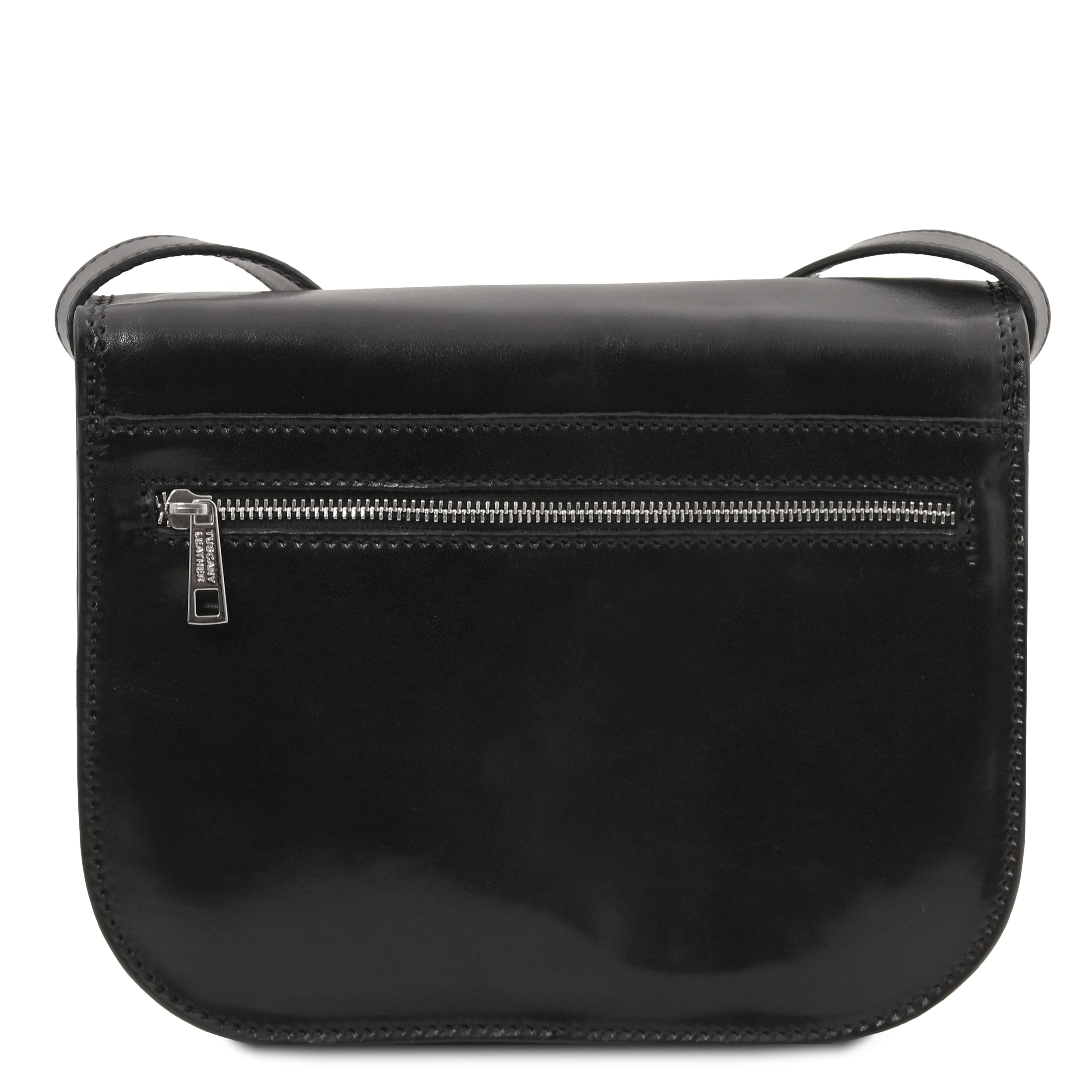 GRETA — Sac saddle en cuir pleine fleur italien