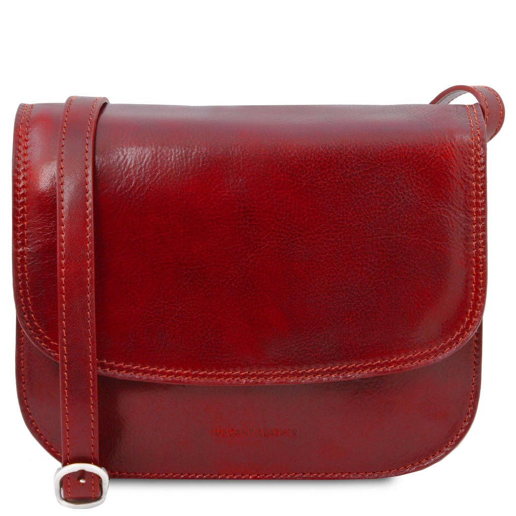 GRETA — Sac saddle en cuir pleine fleur italien