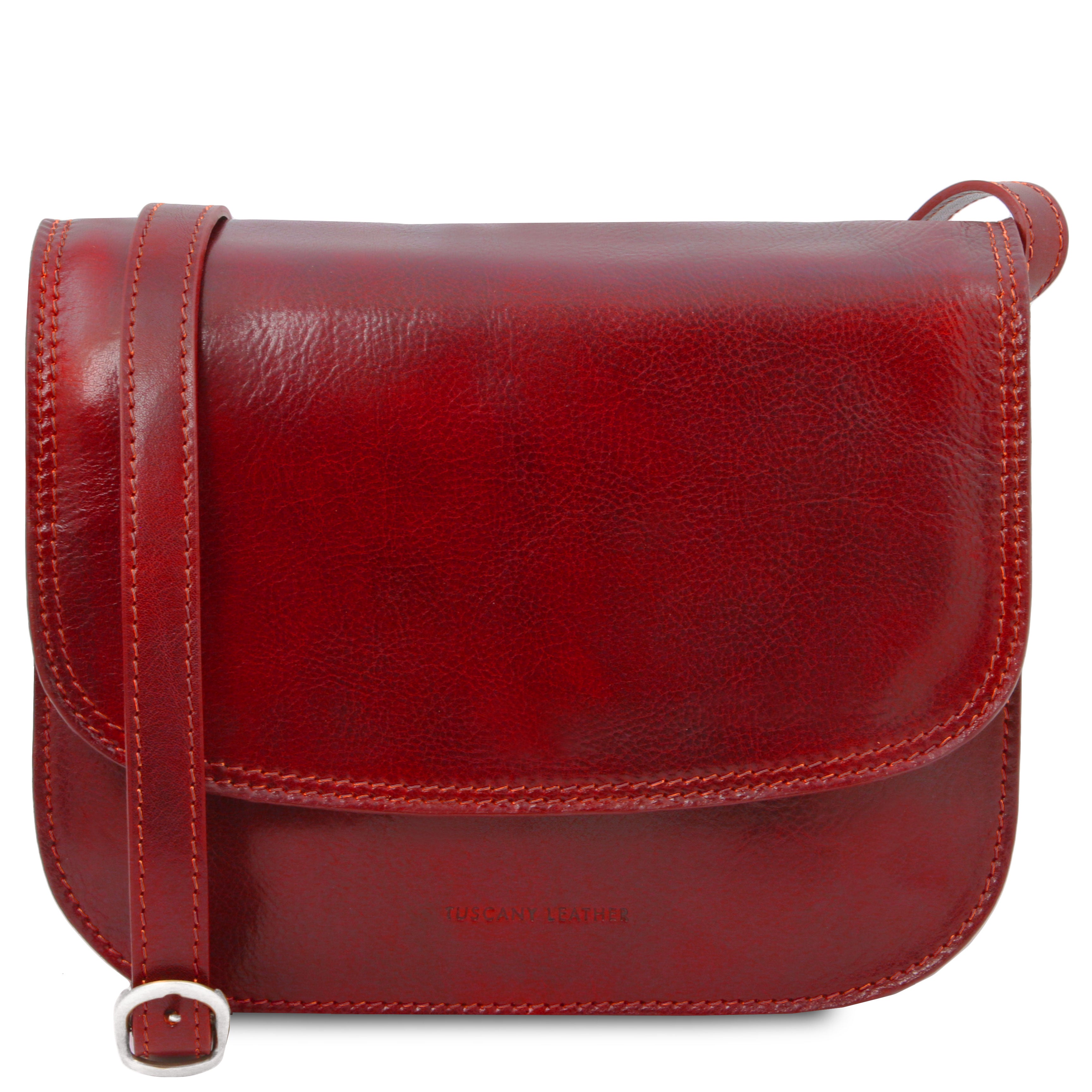 GRETA — Sac saddle en cuir pleine fleur italien