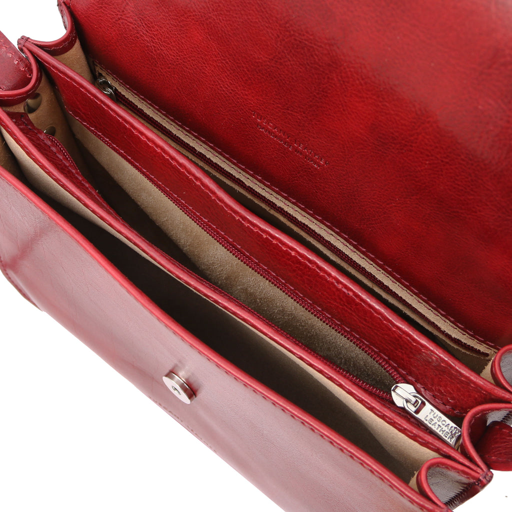 GRETA — Sac saddle en cuir pleine fleur italien