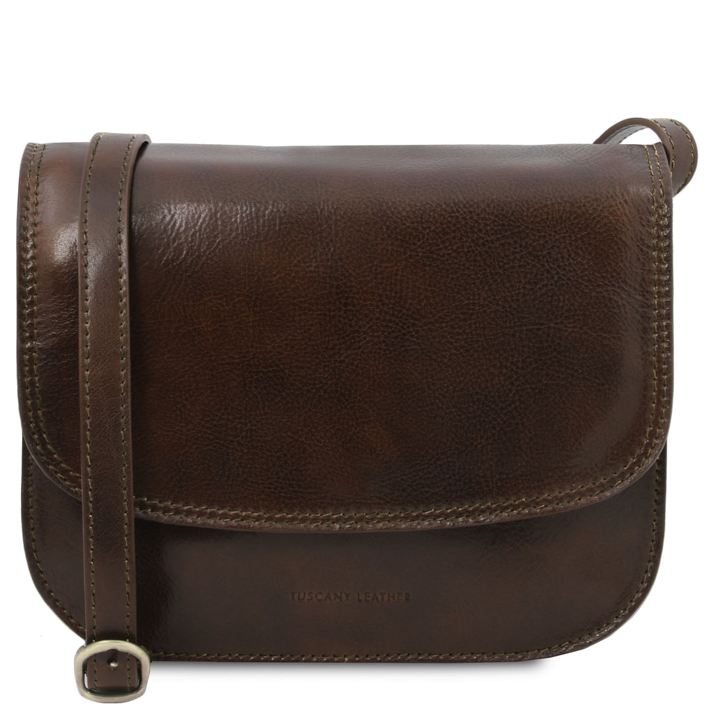 GRETA — Sac saddle en cuir pleine fleur italien